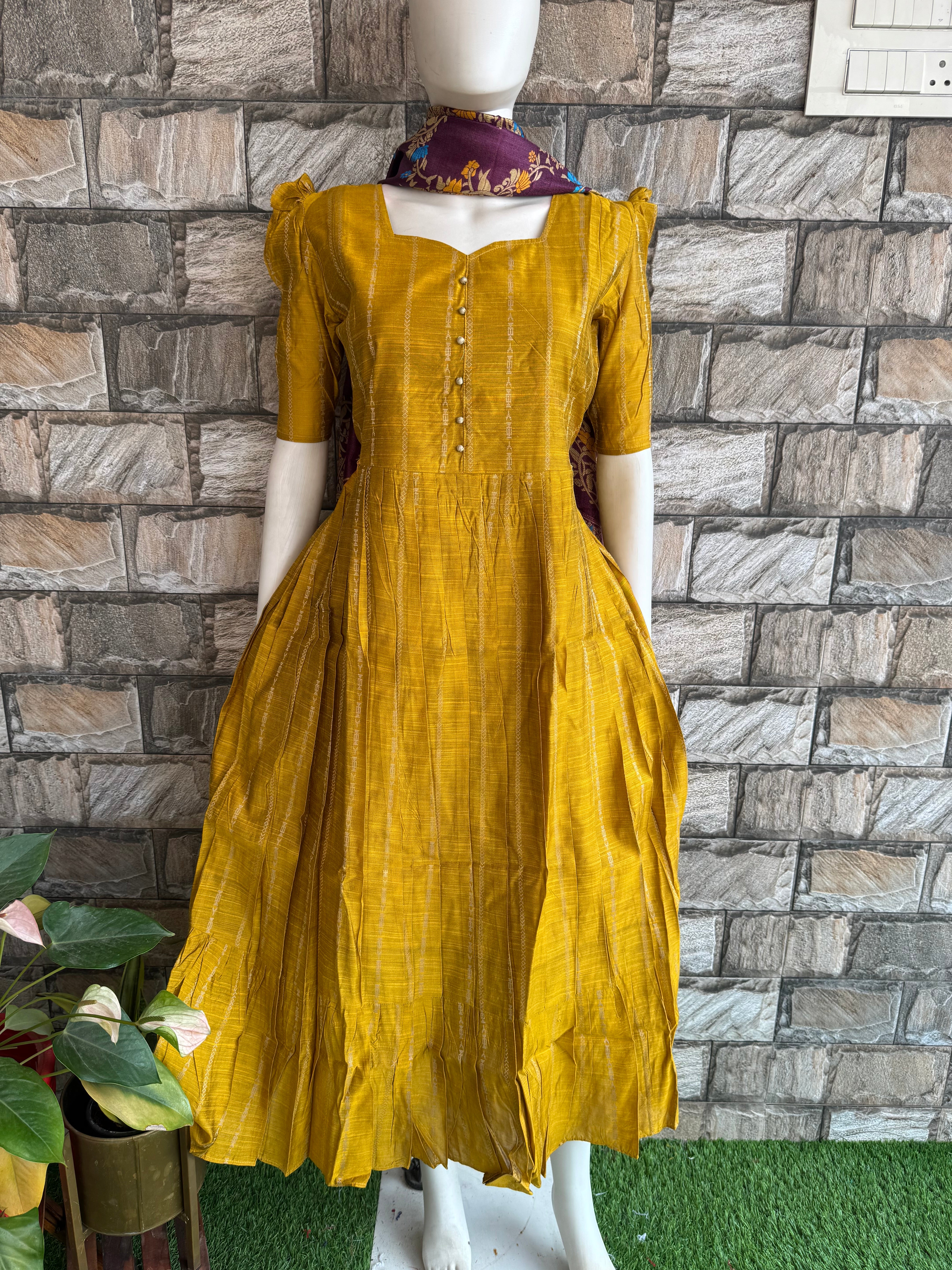 Honey Raw silk maternity Maxi