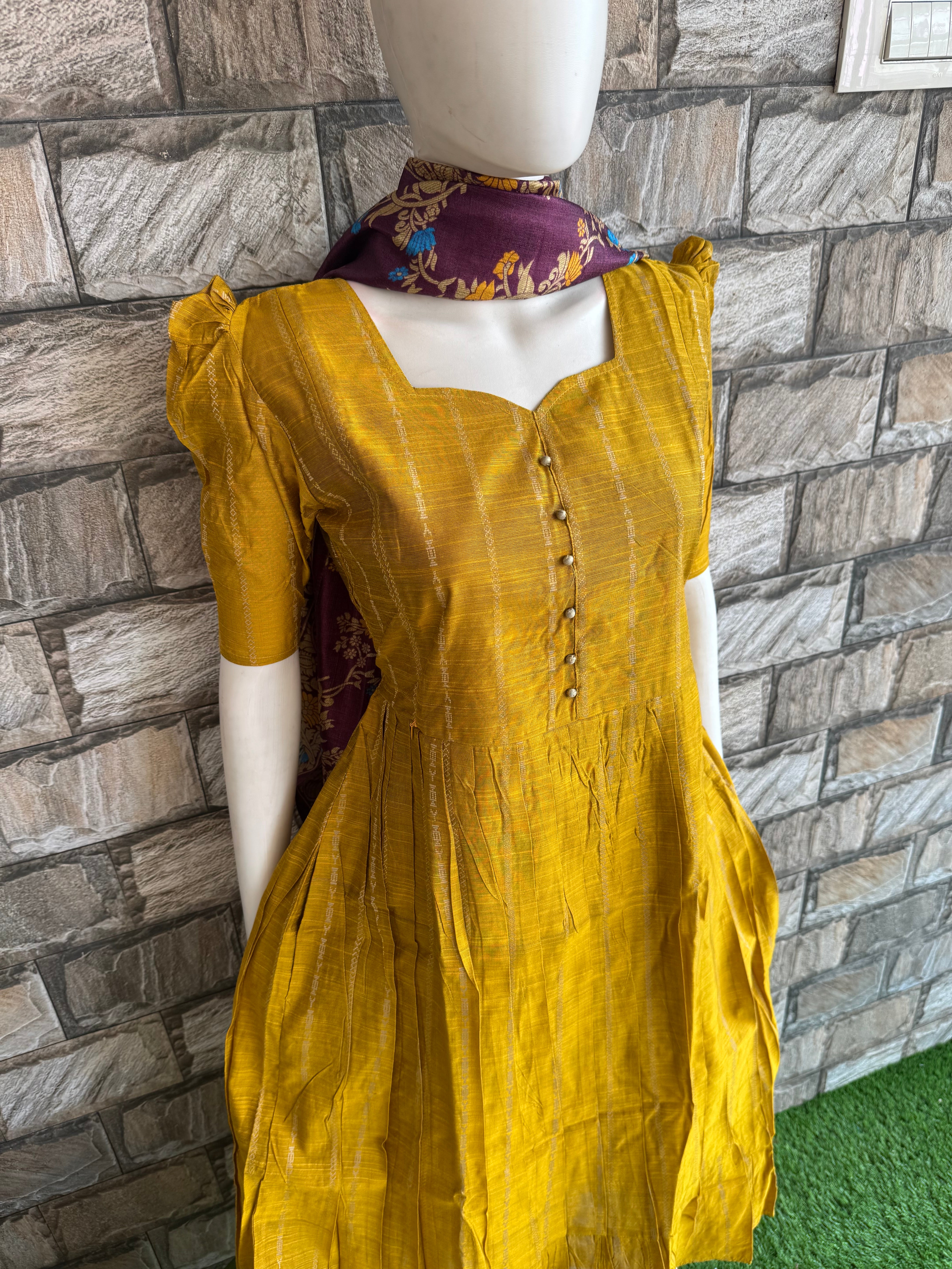 Honey Raw silk maternity Maxi