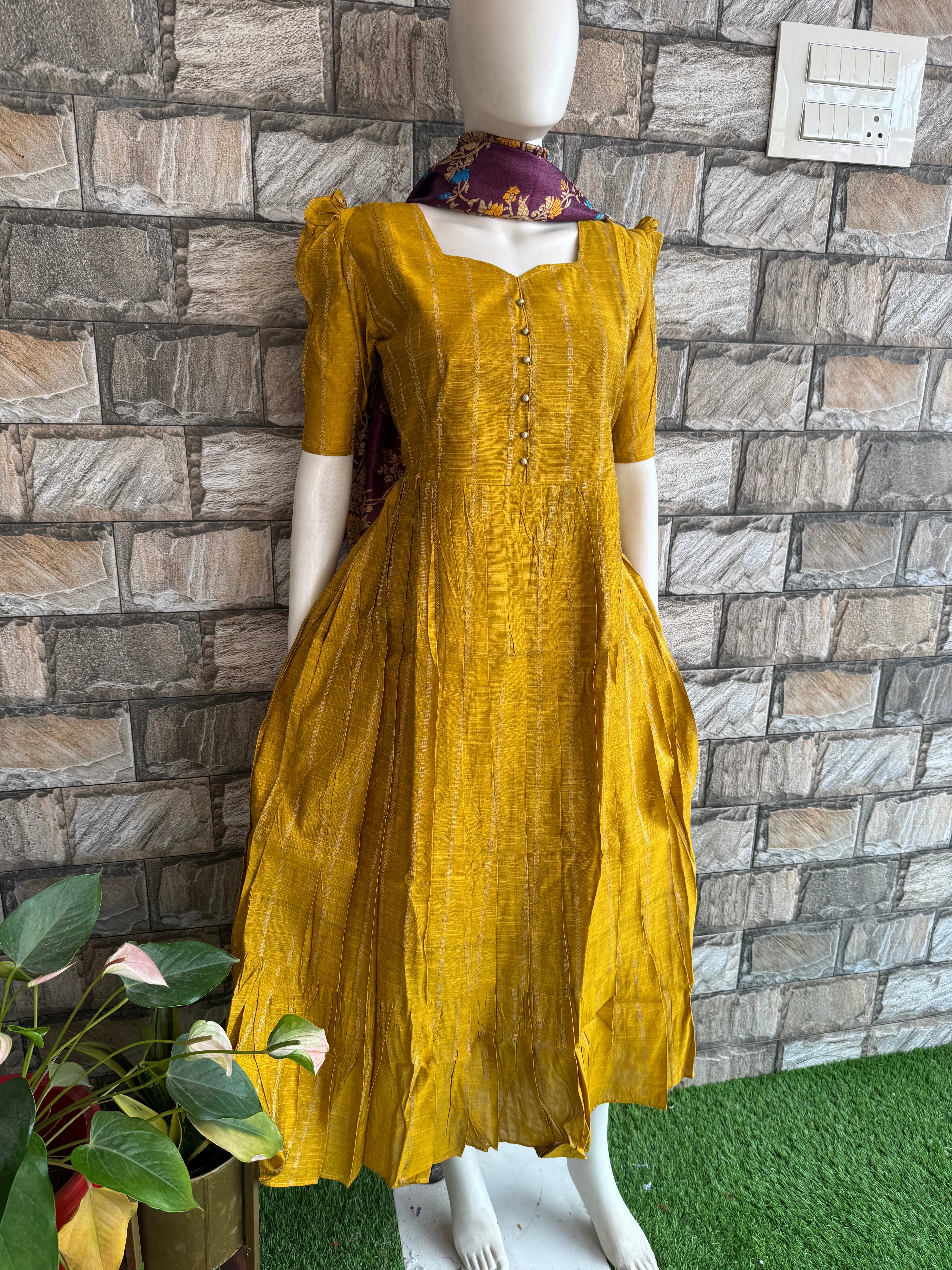 Honey Raw silk maternity Maxi