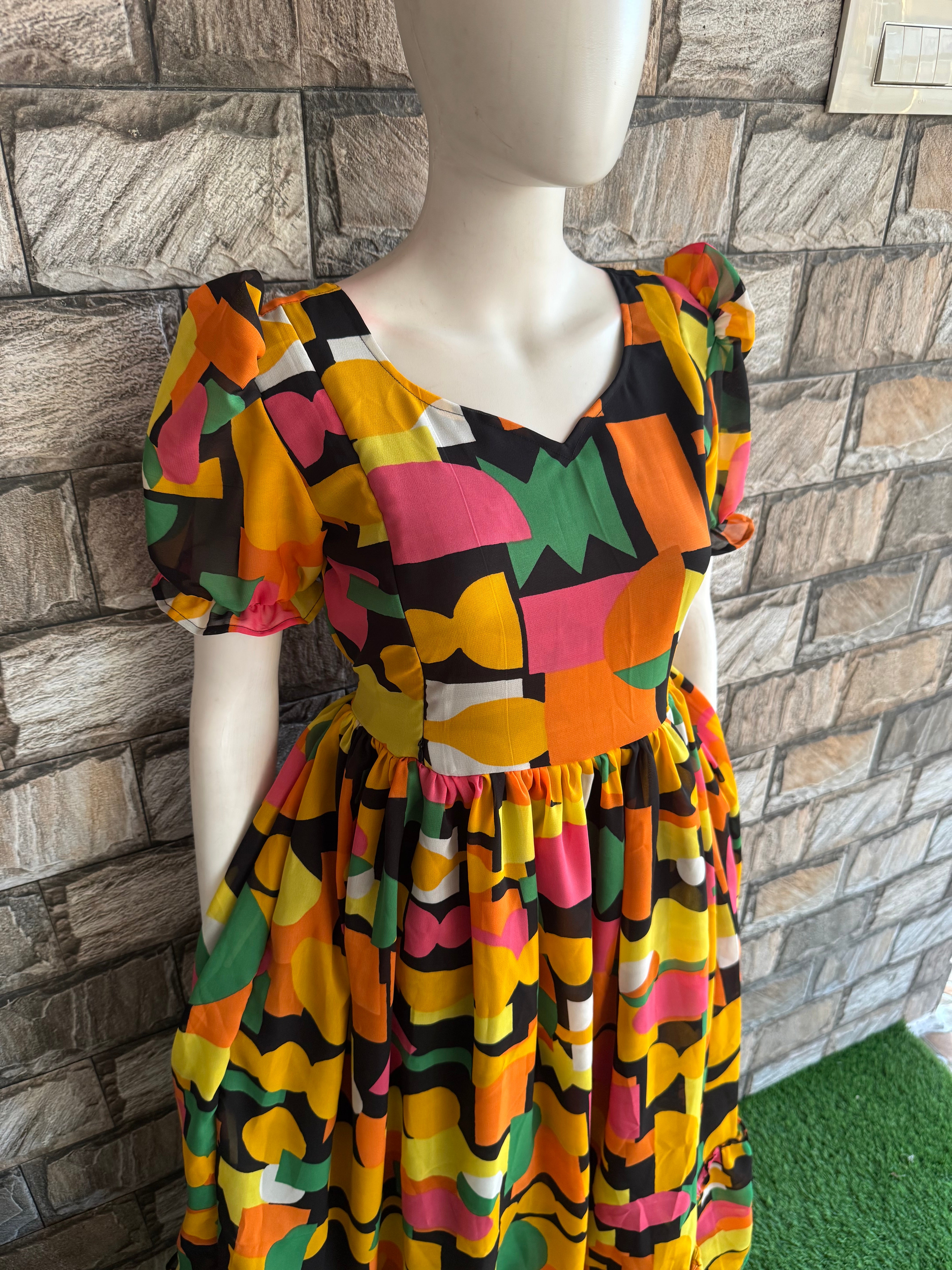 Funky Georgette maternity maxi