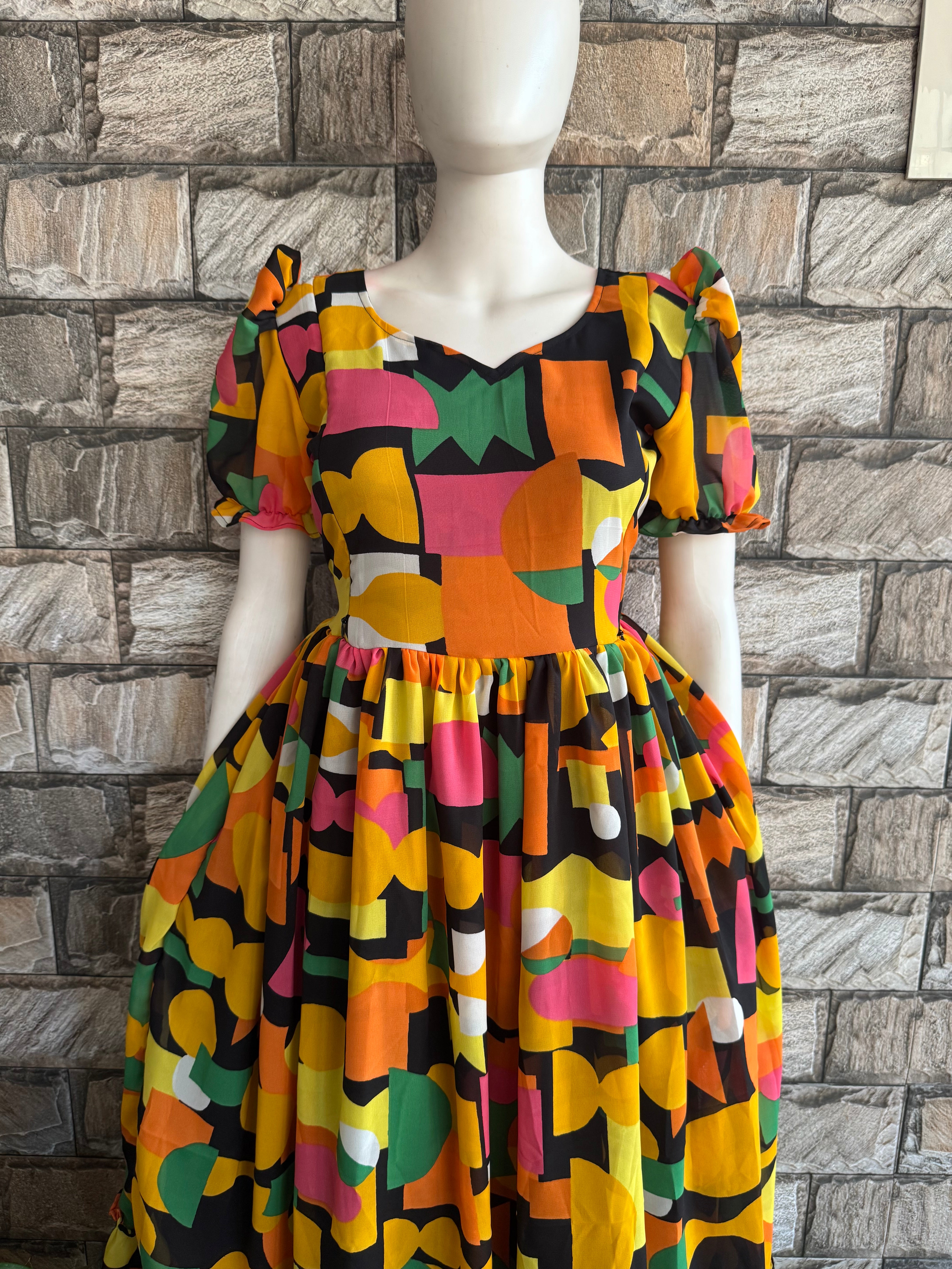 Funky Georgette maternity maxi