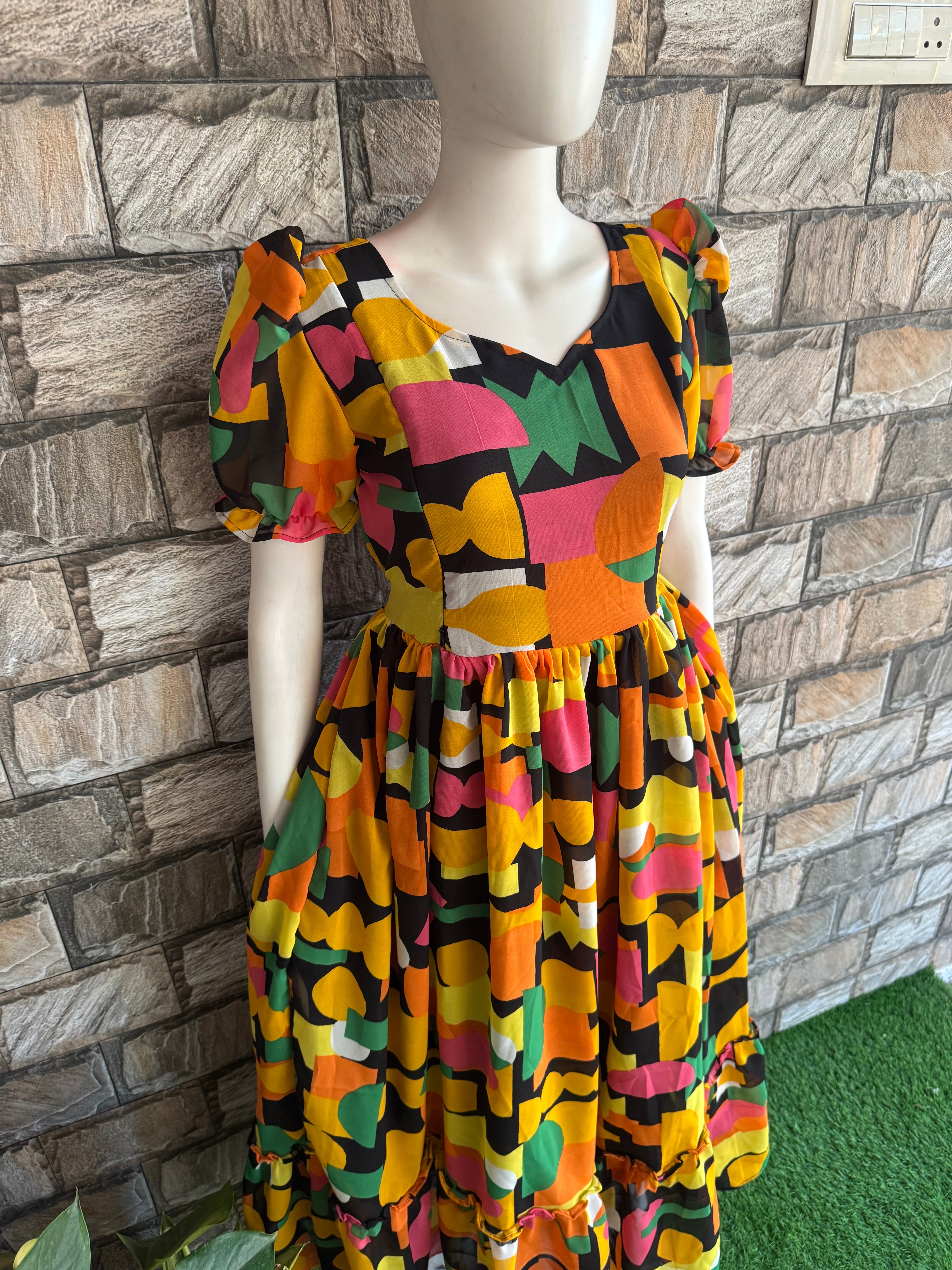 Funky Georgette maternity maxi