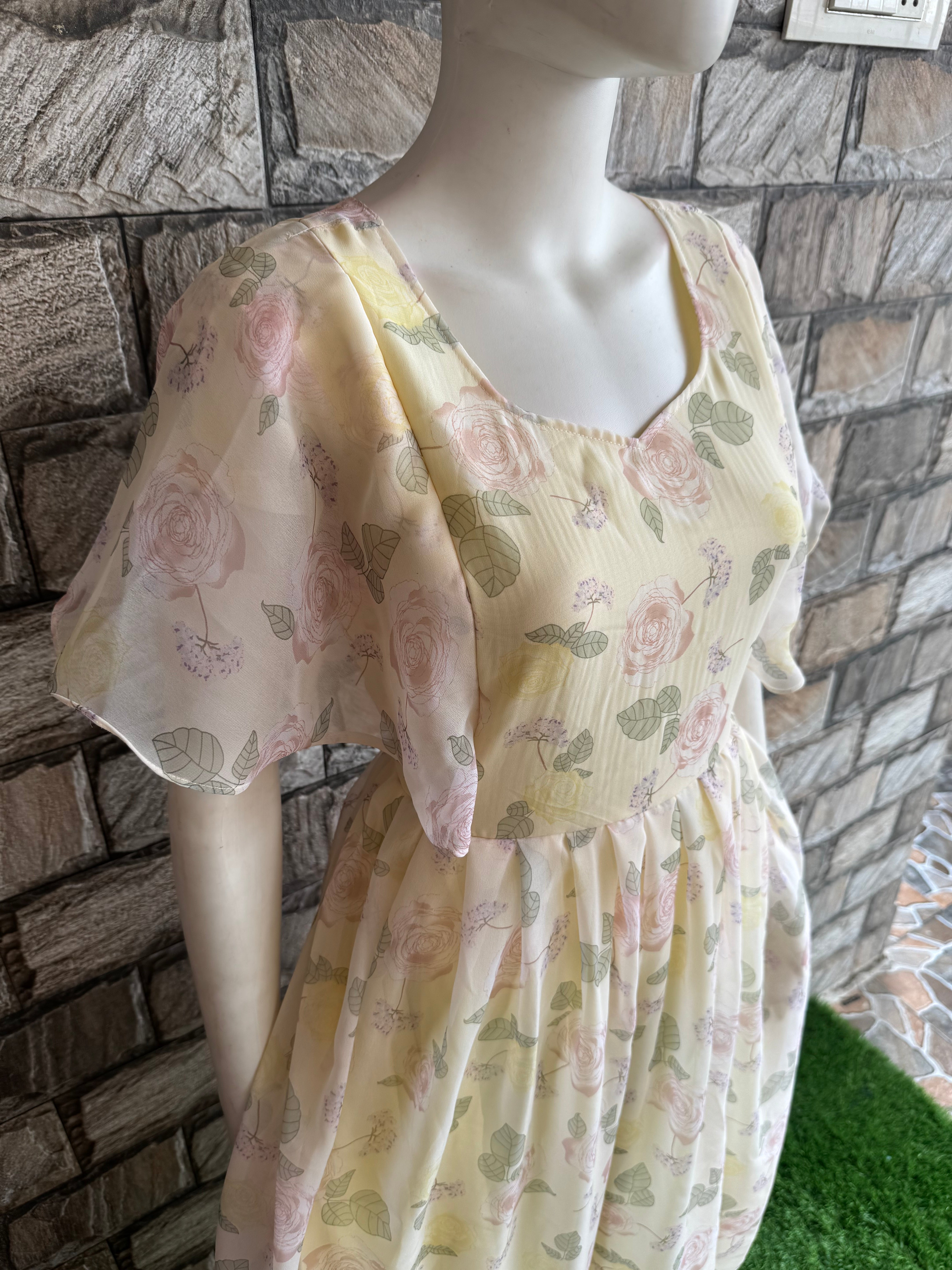 Light yellow Georgette