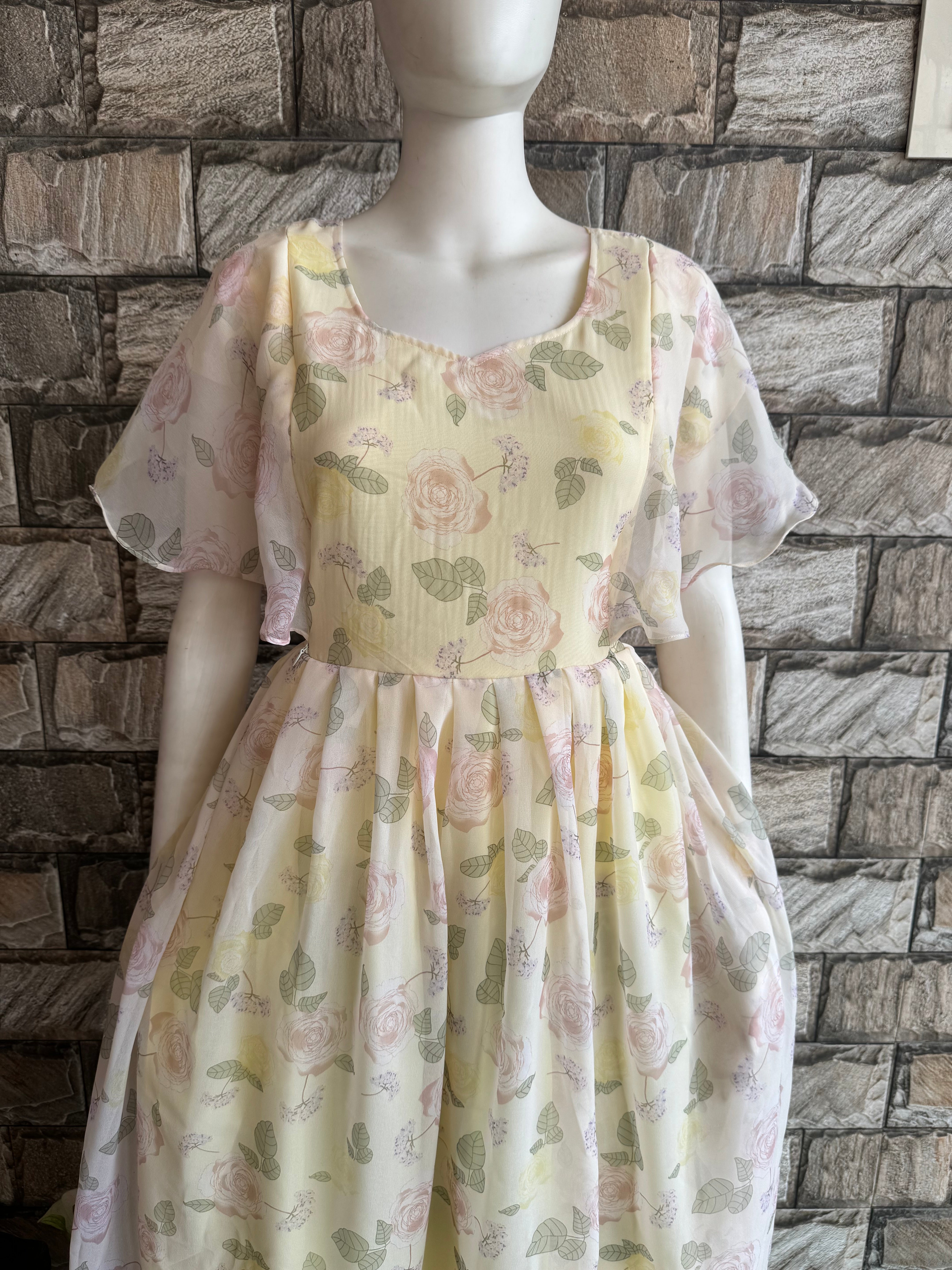 Light yellow Georgette