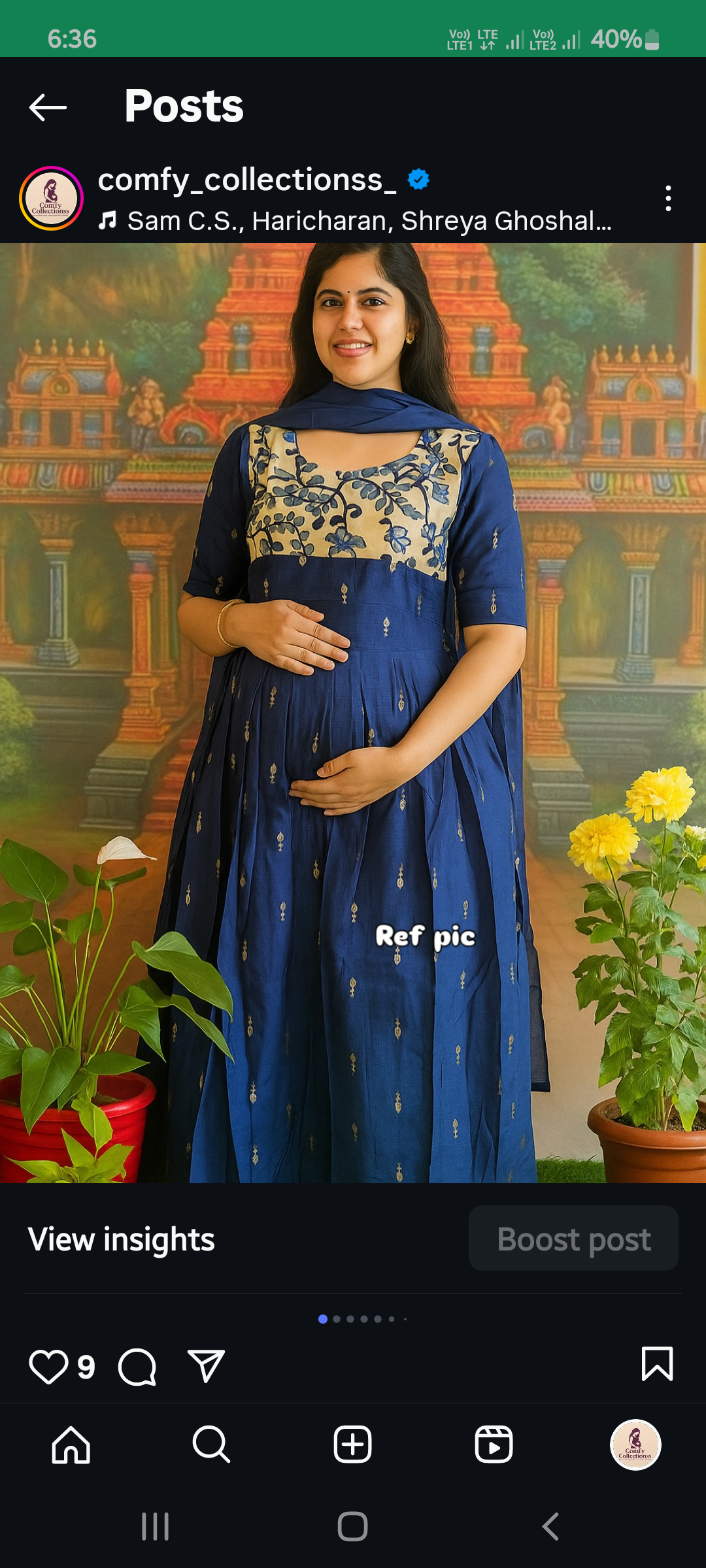 Royal blue raw silk maxi CF112