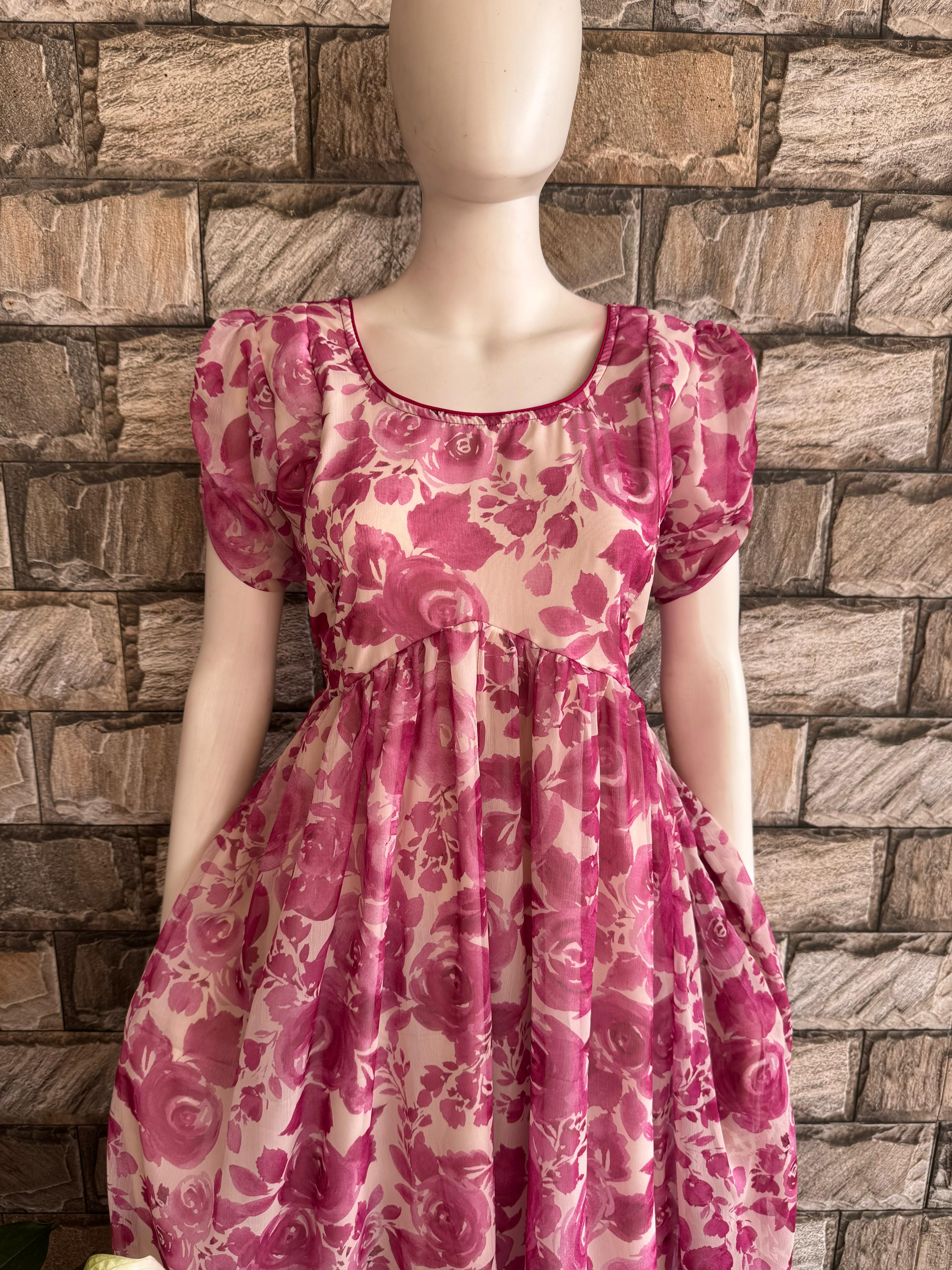 Purple Floral Alia Cut Maxi CF144