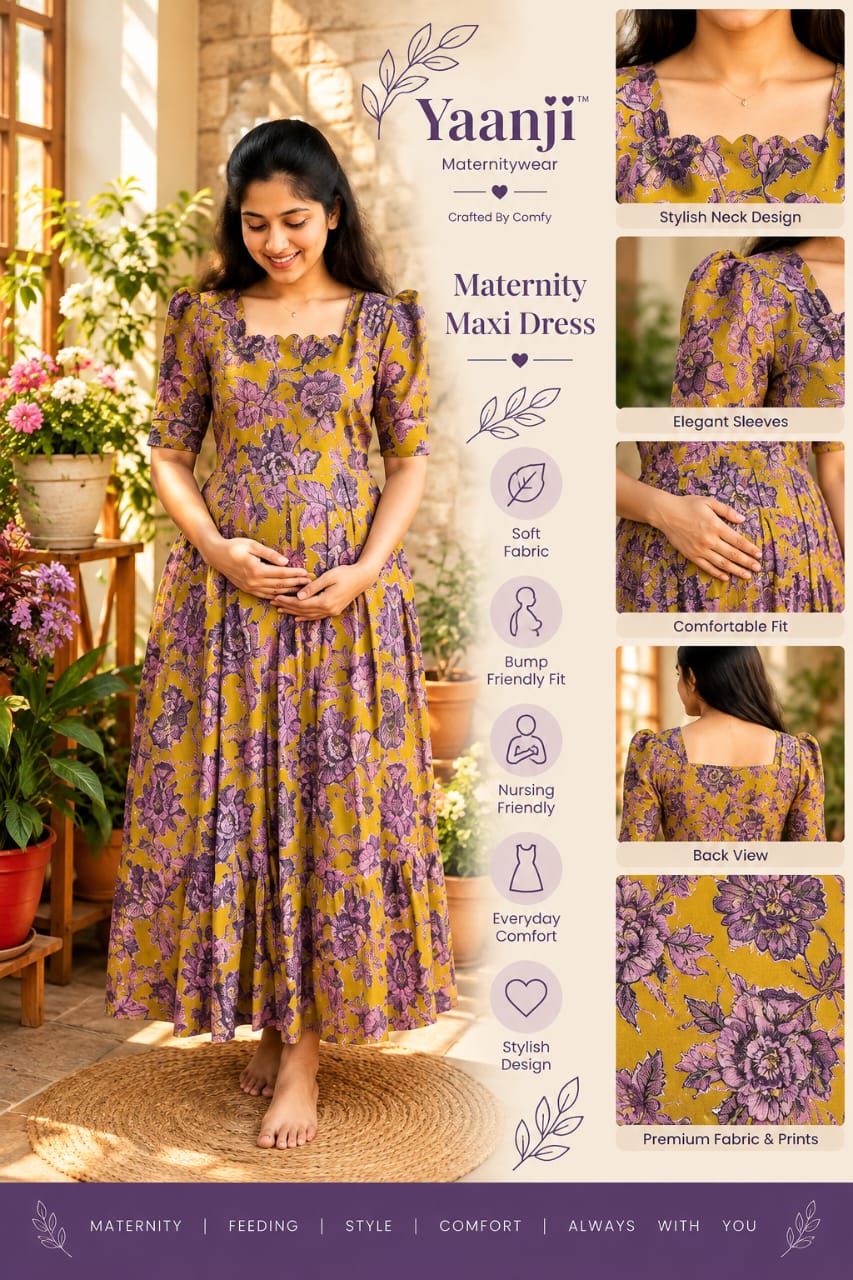 Soft Kanta cotton Maternity maxi Meera