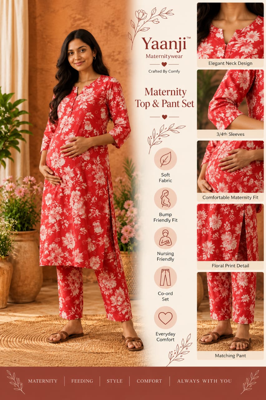 Tomato Red Co ord Set Top +Pant