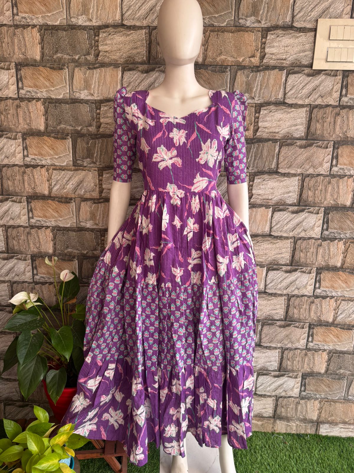 purple cotton maxi
