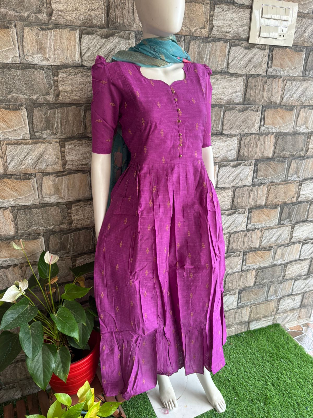 violet raw silk