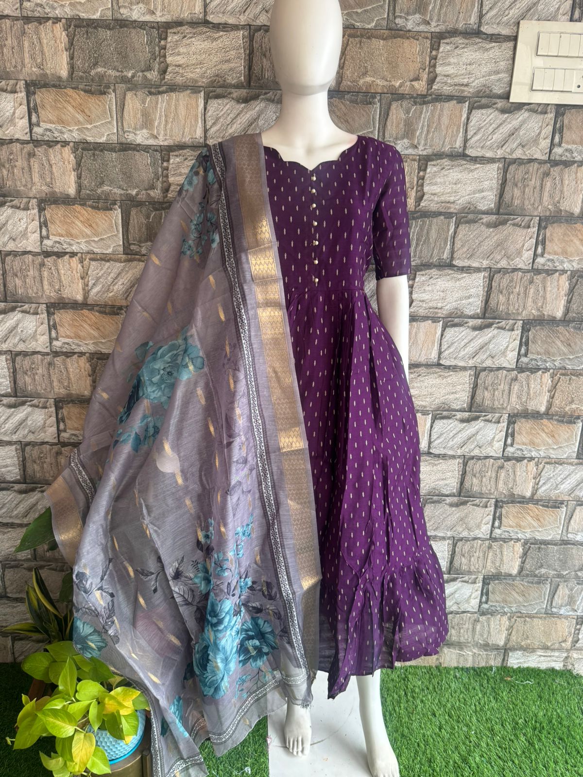 purple raw silk