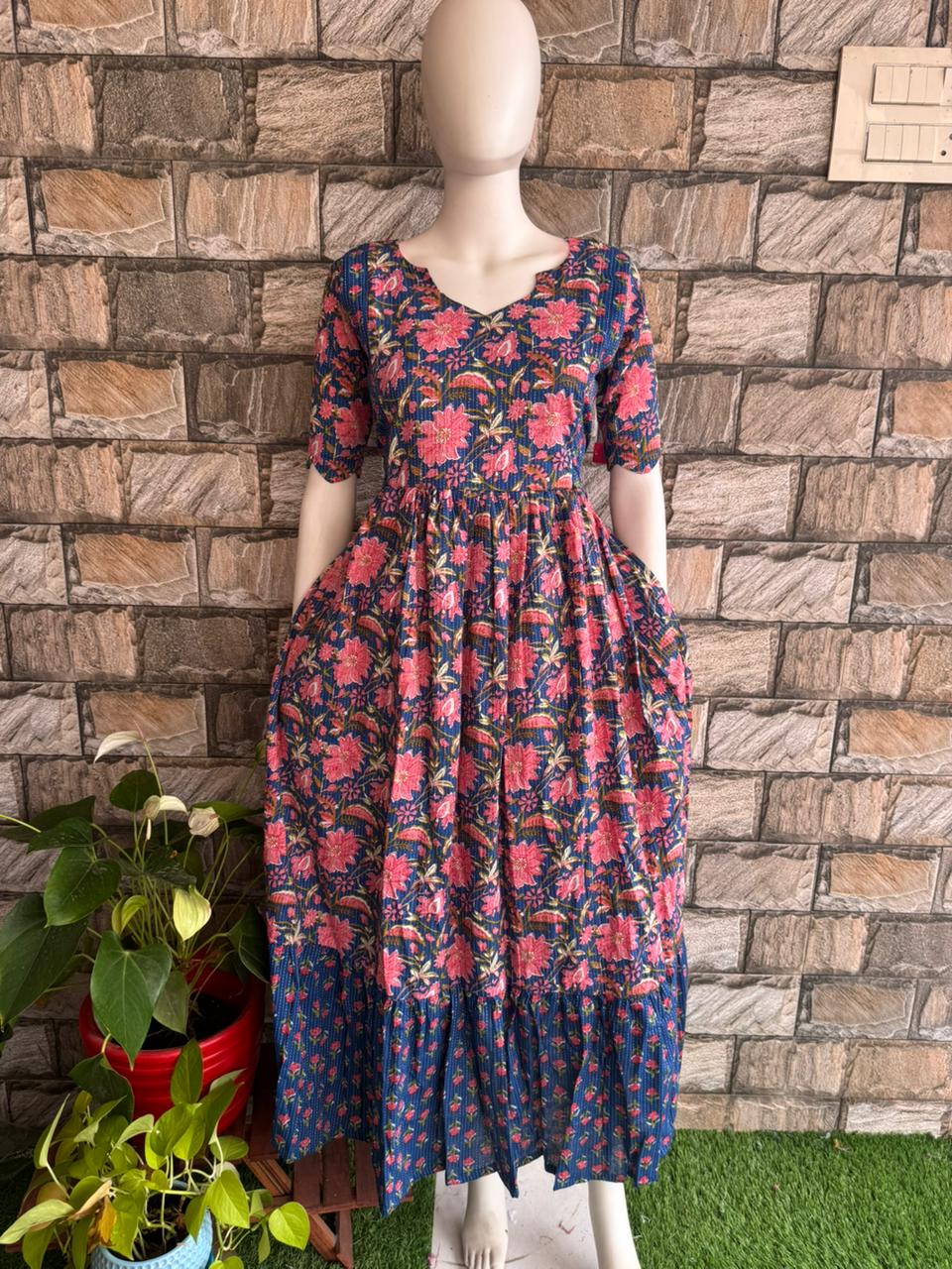 Navy Blue Kanta Long Maxi CF116