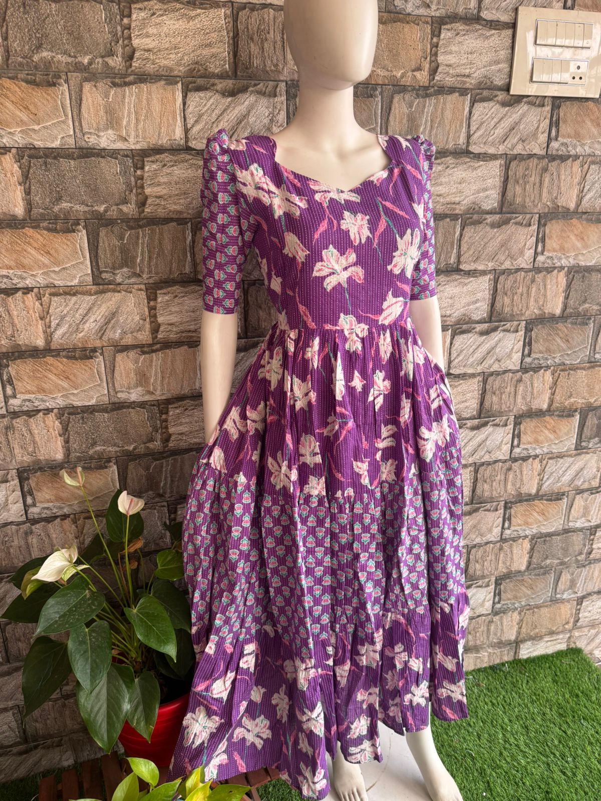purple cotton maxi