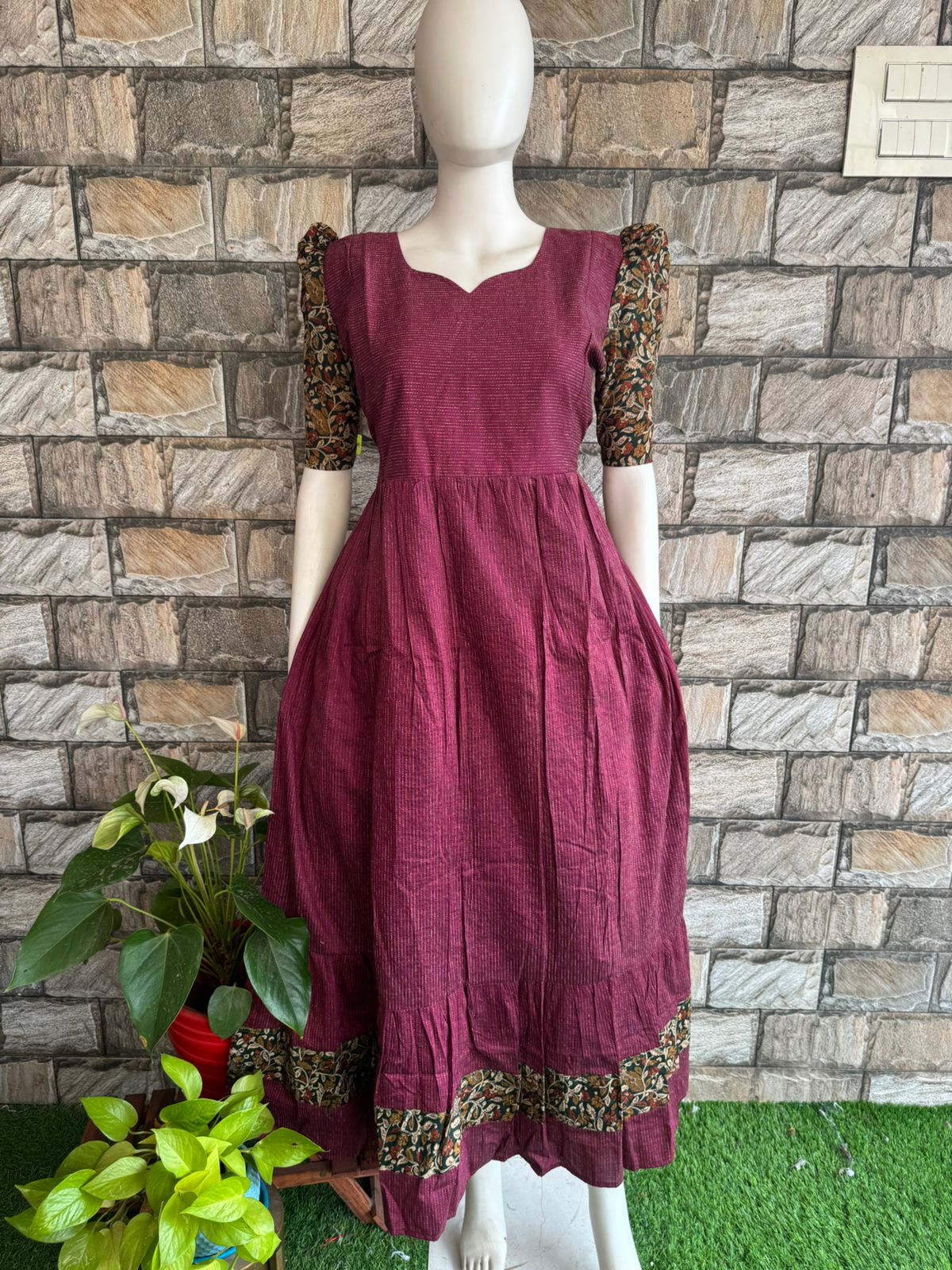 purple plan kanta cotton maxi