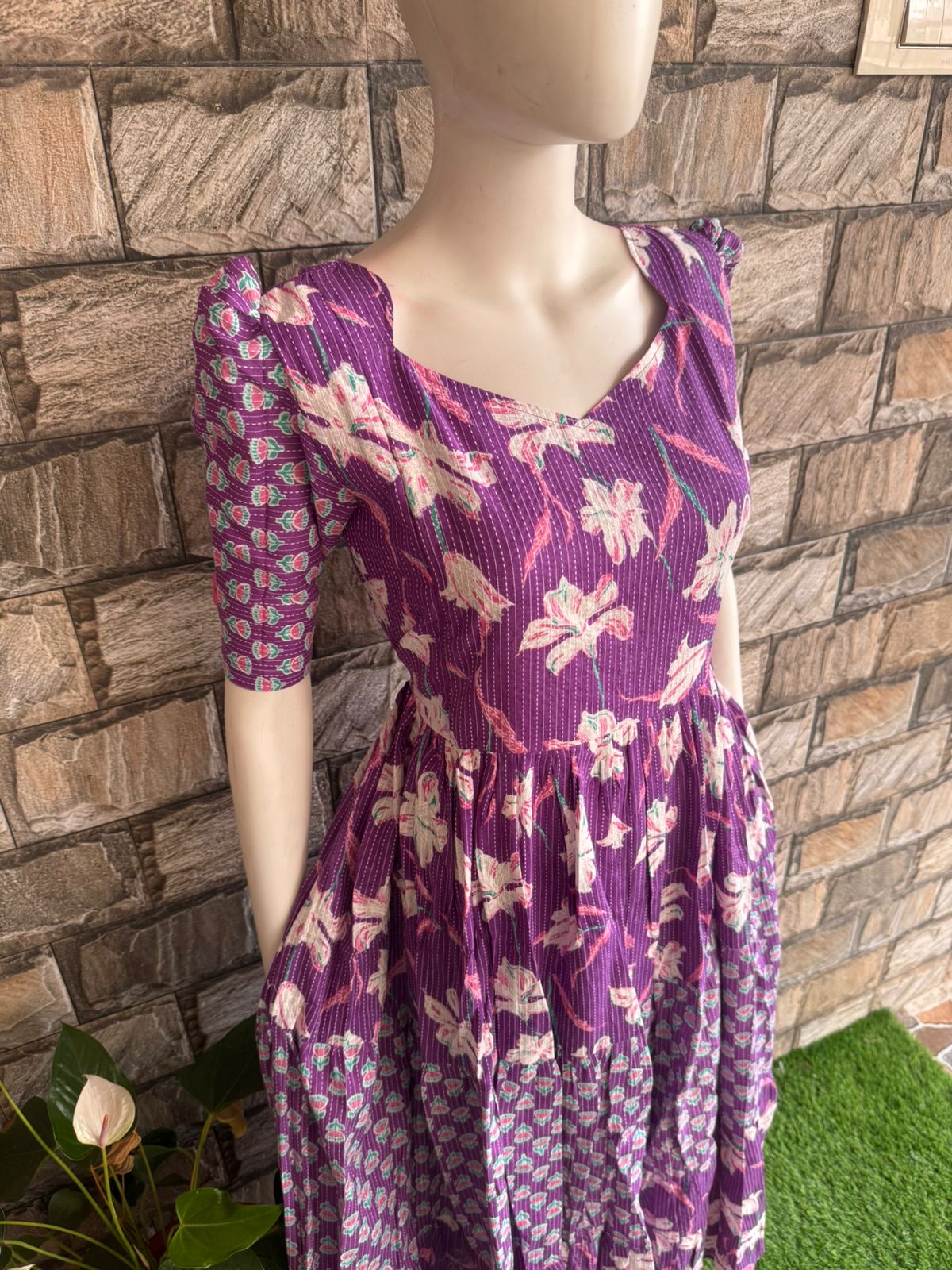 purple cotton maxi
