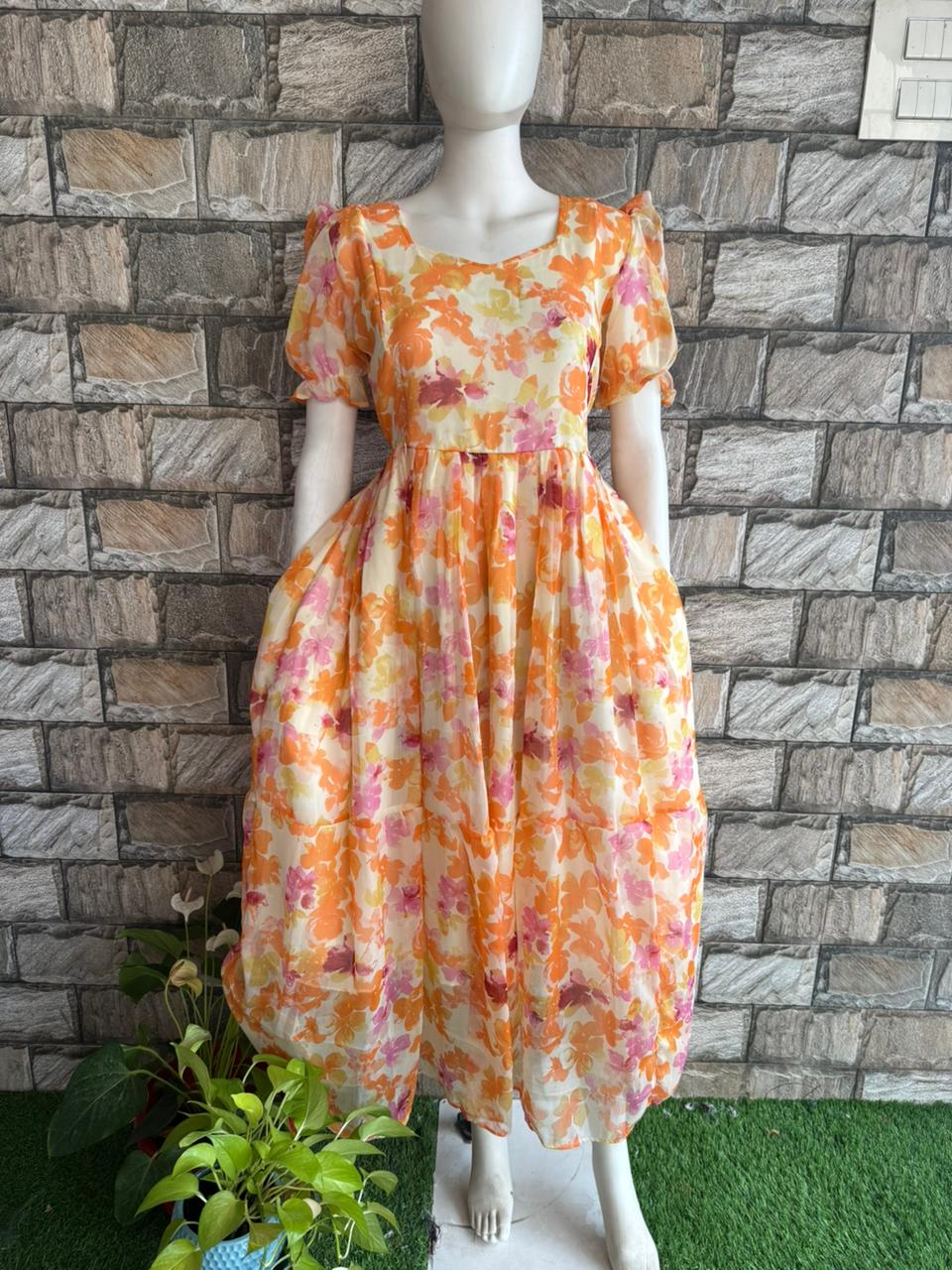 Light orange chiffon