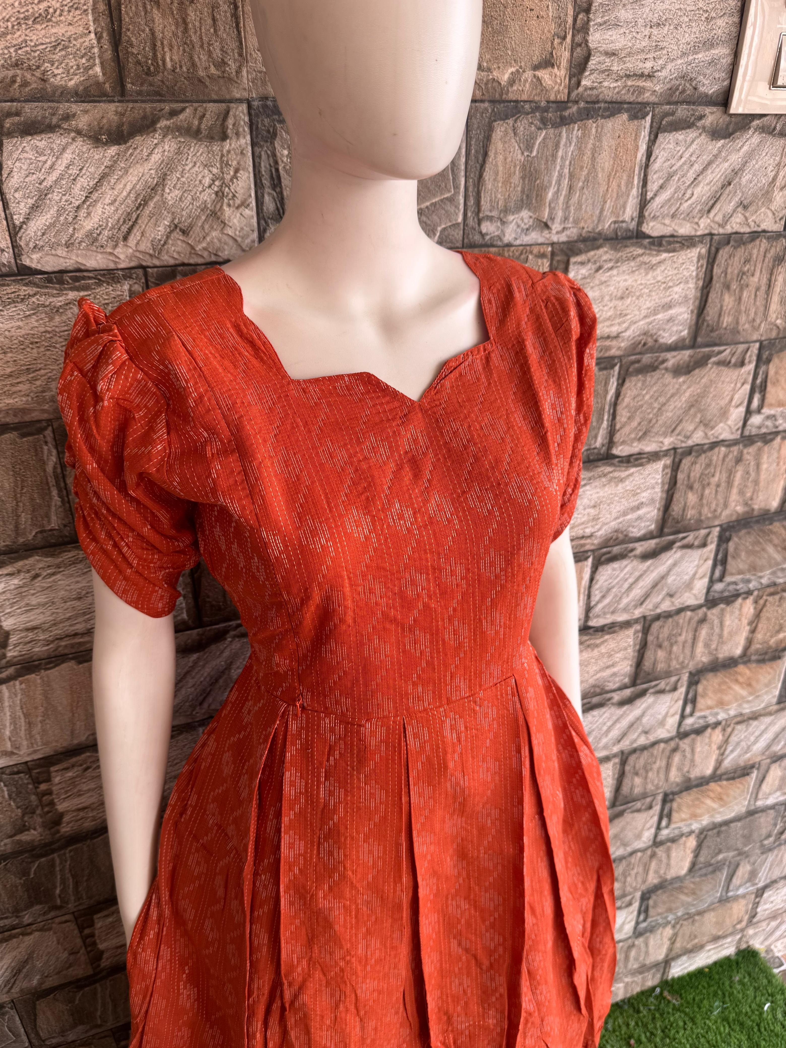 Rust Orange Kanta Cotton Maxi CF143