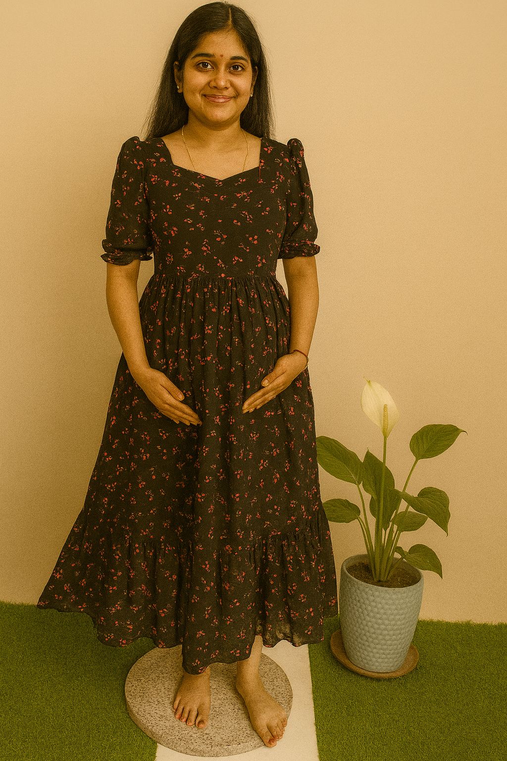 black georgette maxi