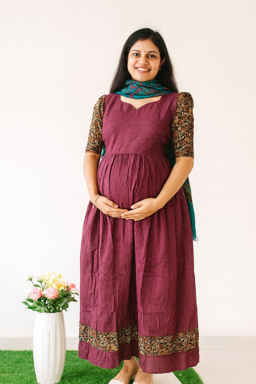 purple plan kanta cotton maxi