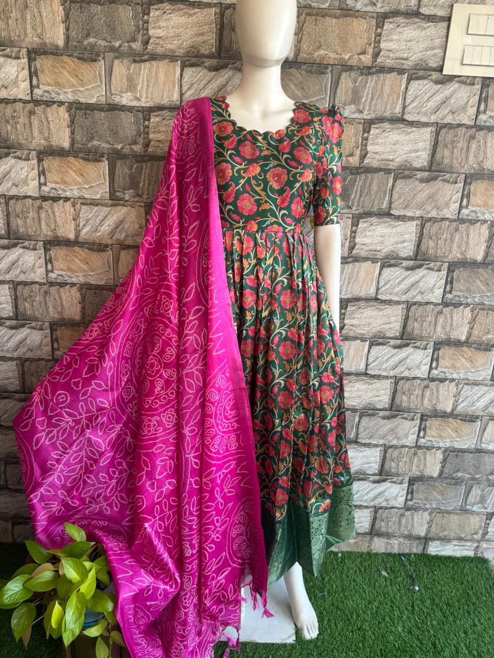 Pink Poly Khadhi Dupatta