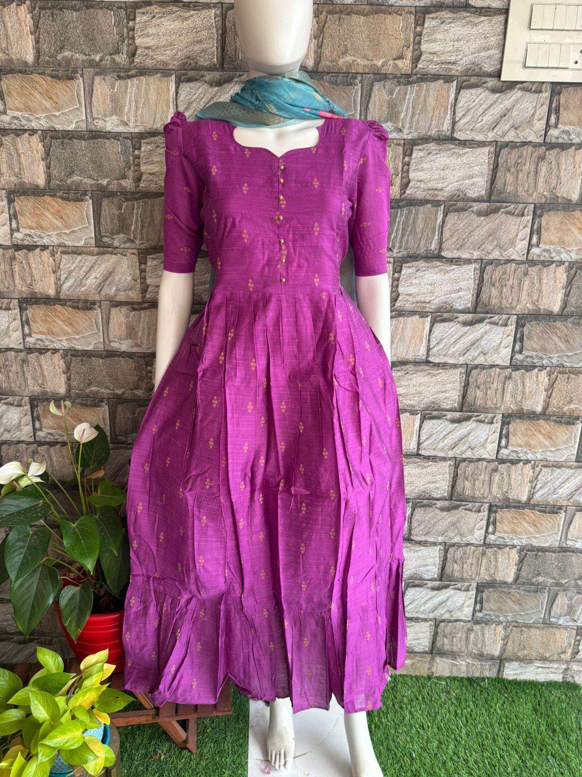 violet raw silk