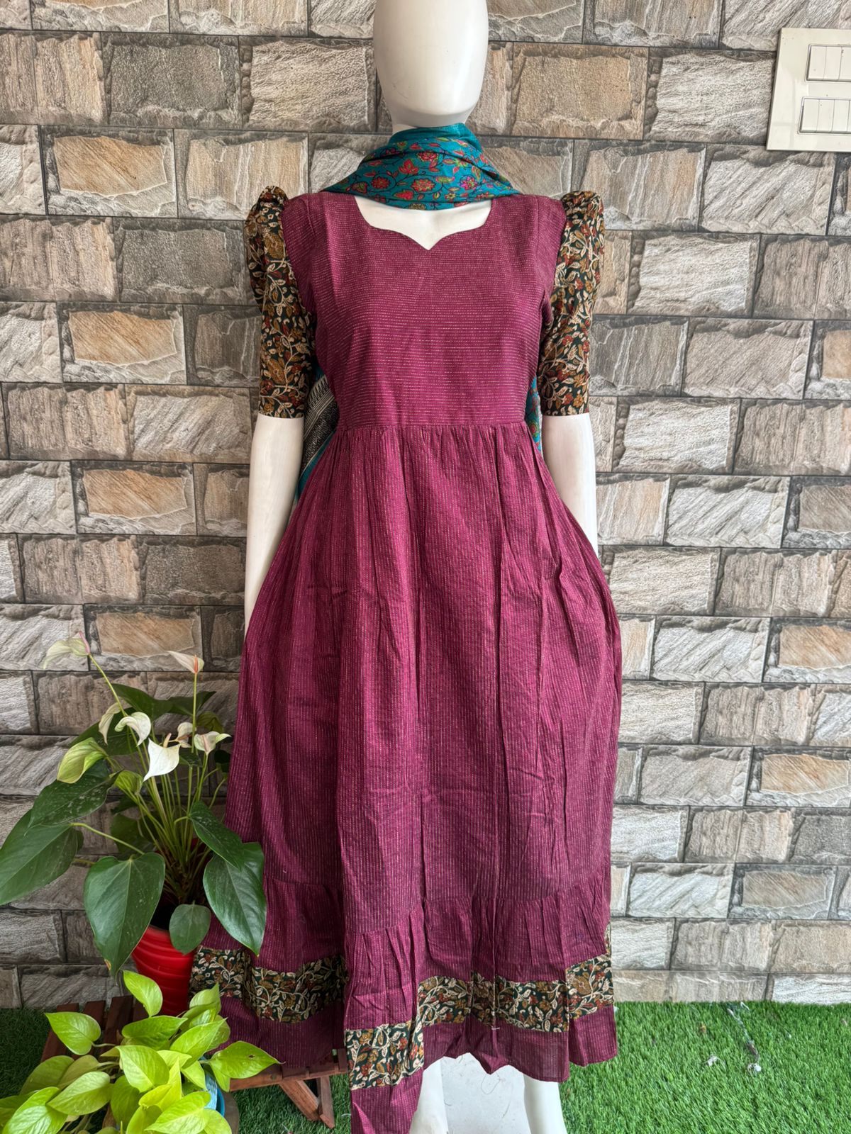 purple plan kanta cotton maxi