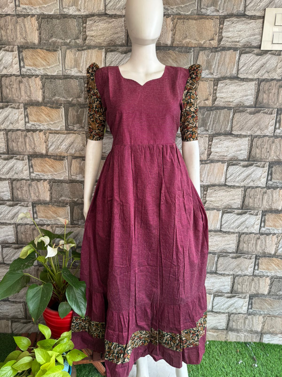 purple plan kanta cotton maxi