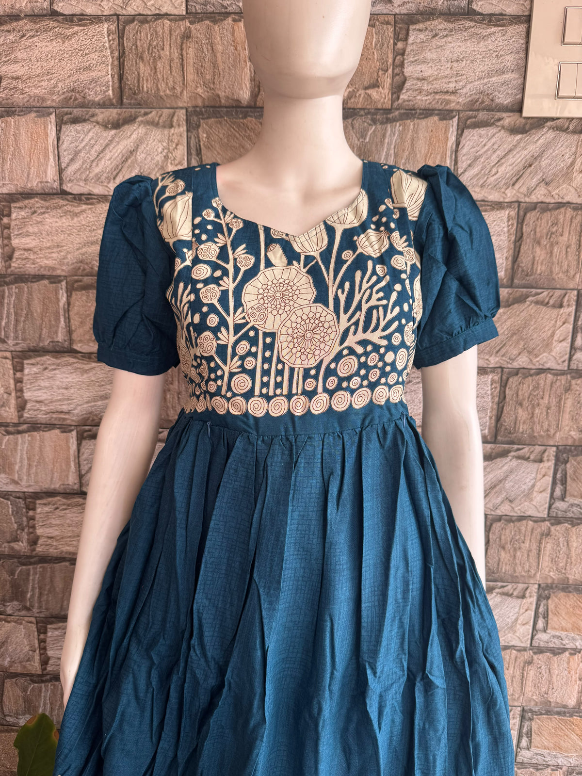 Premium soft  rayon Maternity maxi Budget launch Daman Teal green