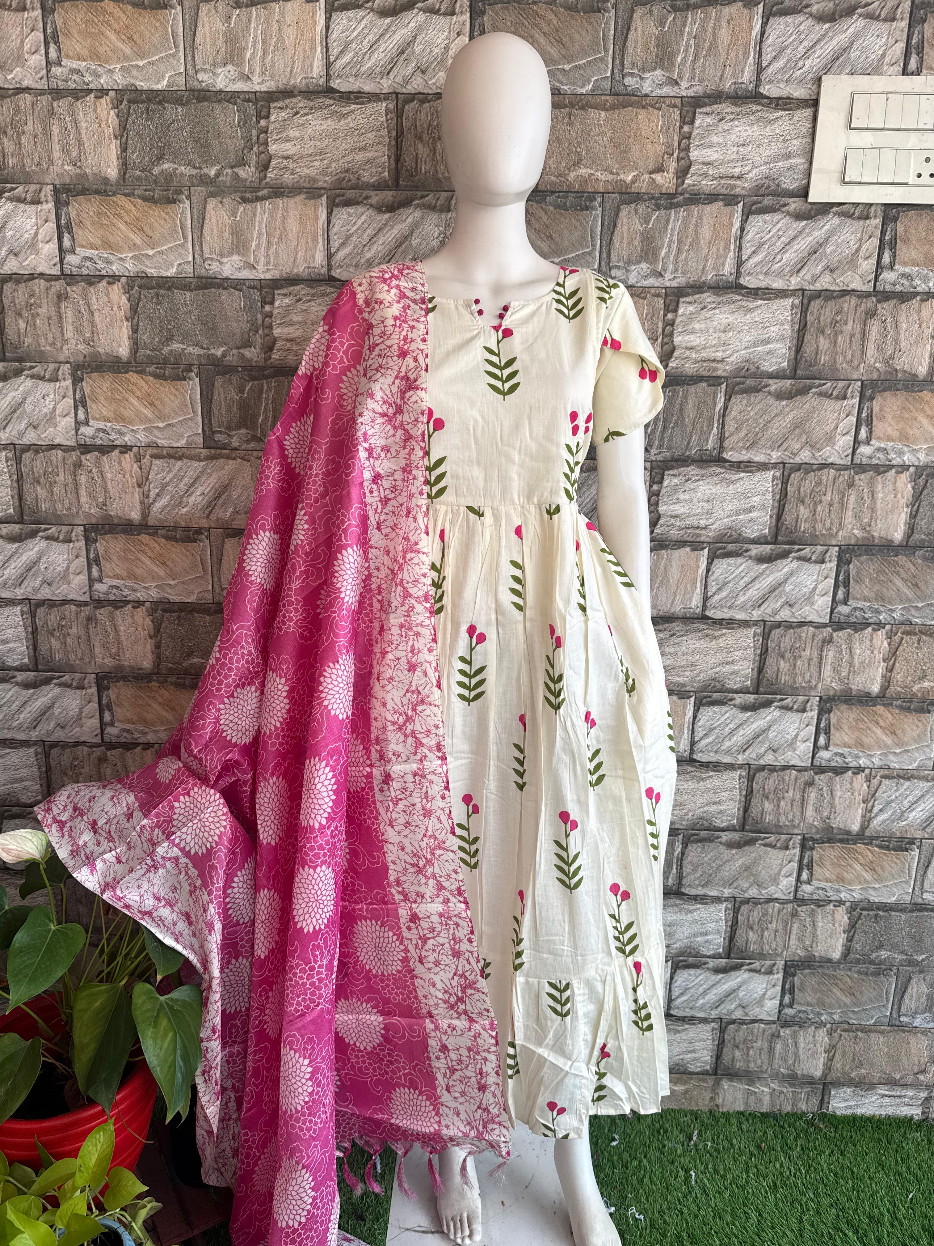 Pink poly khadhi dupatta cF176