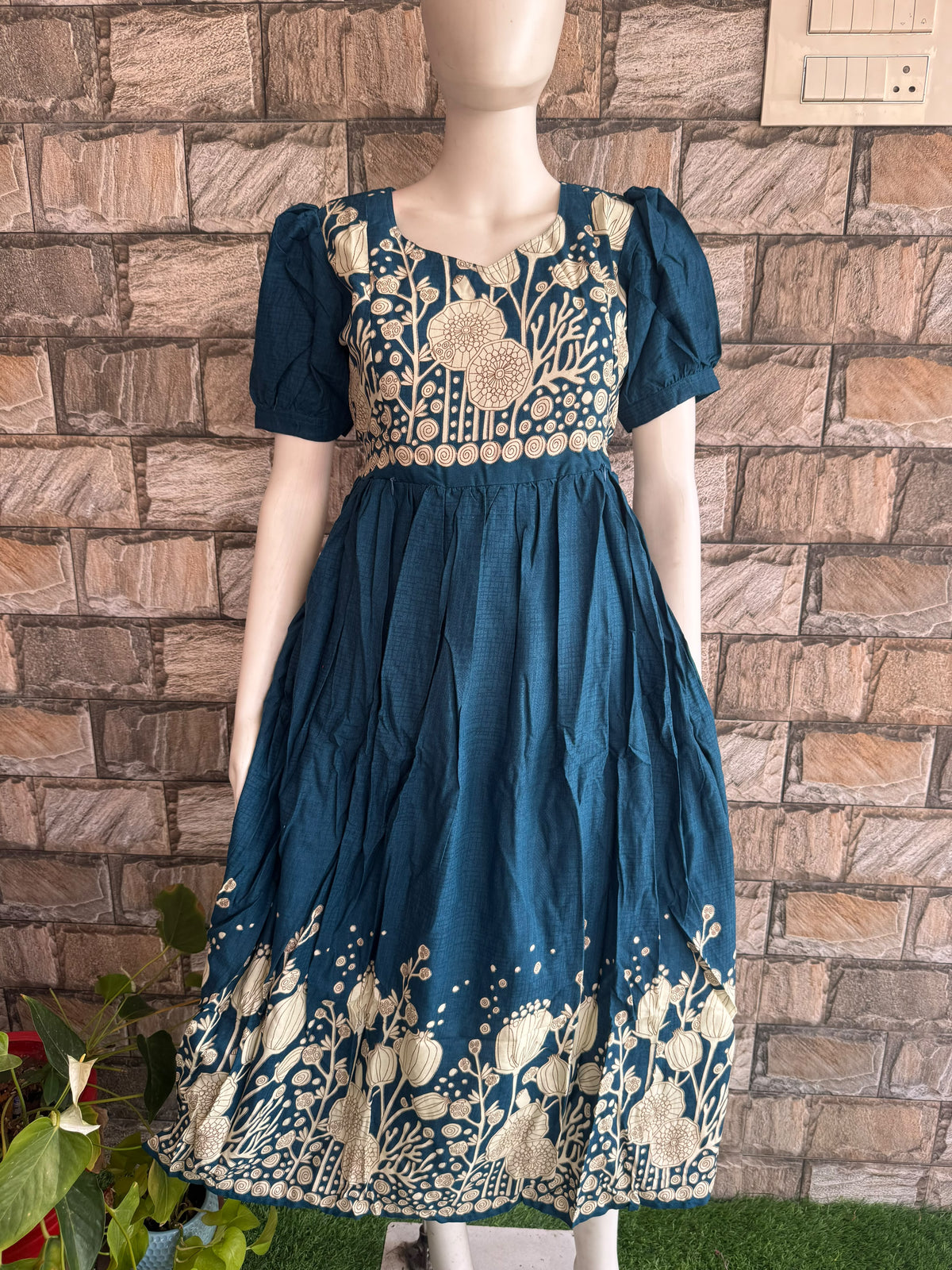 Premium soft  rayon Maternity maxi Budget launch Daman Teal green