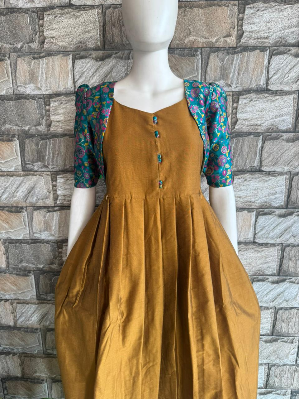 Silk   cotton Maternity maxi  Honey