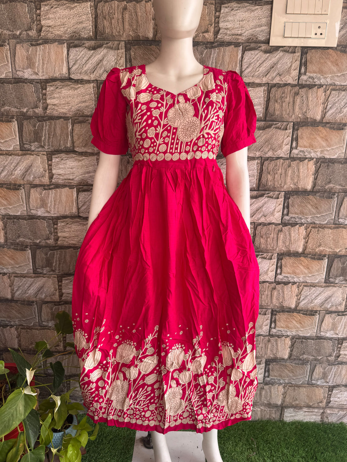 Premium soft  rayon Maternity maxi Budget launch Daman Pink