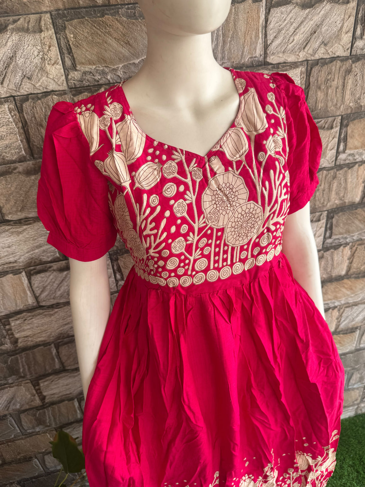 Premium soft  rayon Maternity maxi Budget launch Daman Pink